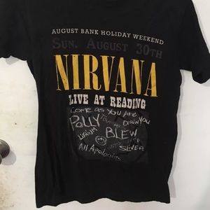 Unique Nirvana t shirt with song names